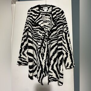 Andrea Jovine Zebra Pattern Cardigan